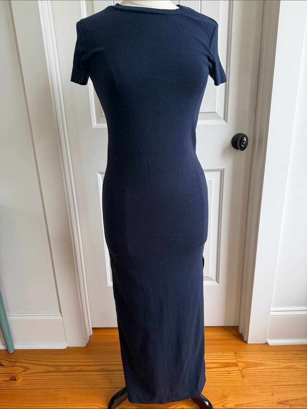 Stateside Navy Short-Sleeve Maxi Dress